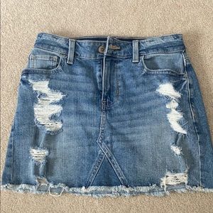 hollister jean skirt